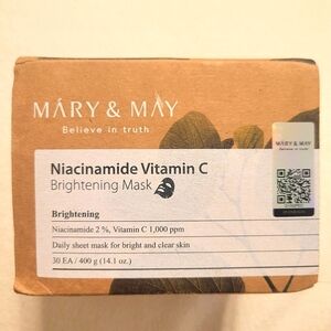 KOREAN VITAMIN C MARY & MAY Brightening Mask Niacinamide Daily Sheet Mask